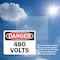 Signmission 480 Volts Danger Sign, Plastic, 10in W x 7in L, 2PK OS-2PACK-DS-P-710-L-19262 - alternate 6